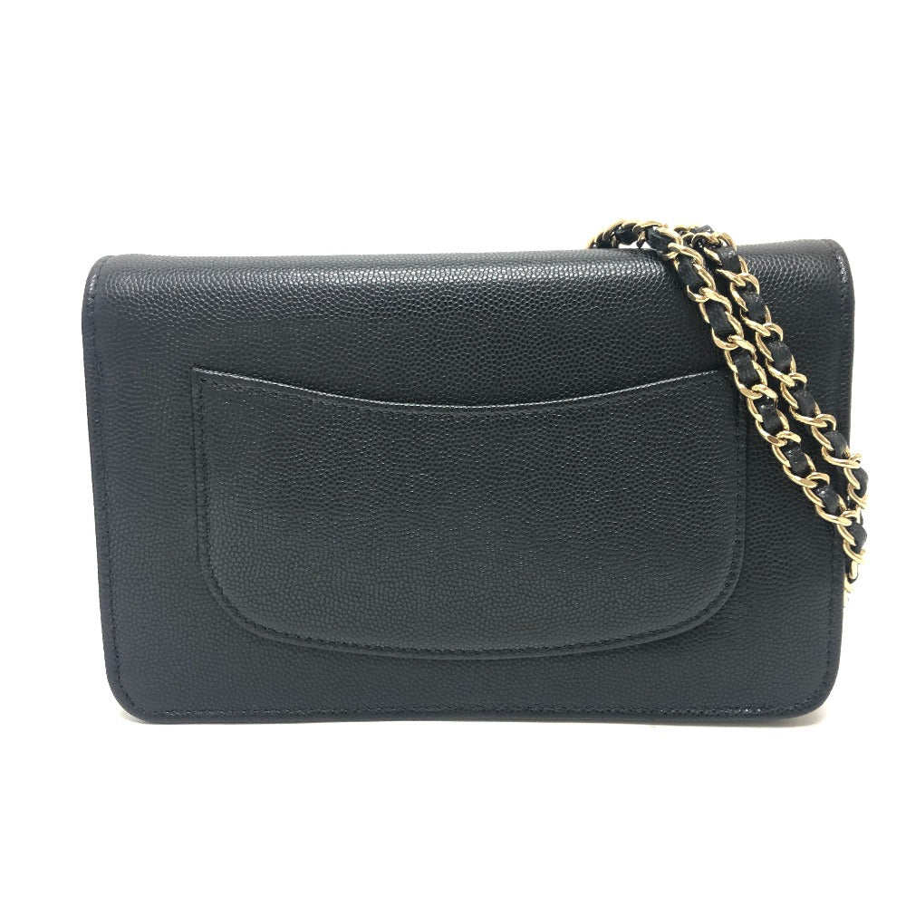 CHANEL Shoulder Bag Caviar skin black MÃÃ©tiers d'Art Collection COCO Mark