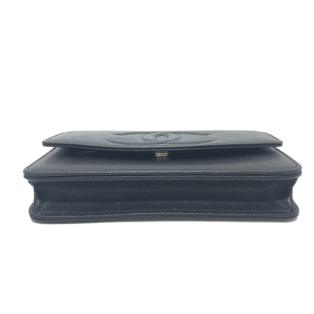 CHANEL Shoulder Bag Caviar skin black MÃÃ©tiers d'Art Collection COCO Mark