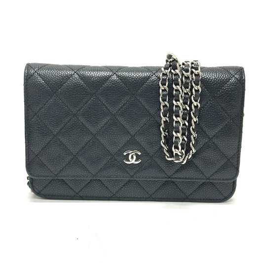 CHANEL Shoulder Bag AP0250 Caviar skin black Matrasse