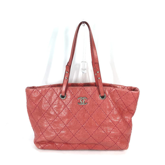 CHANEL Shoulder Bag Caviar skin Pink type Quilting CC COCO Mark On the load