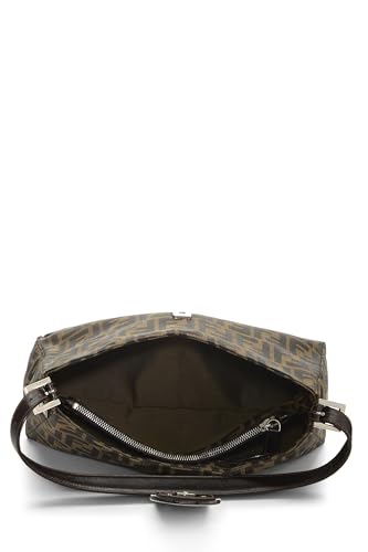 Fendi, Brown Zucca Canvas Shoulder Bag, Brown