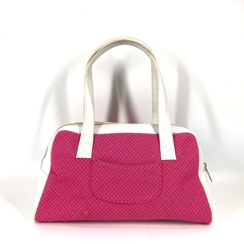 CHANEL Boston Duffel bag Canvas Leather pink By color CC COCO Mark Women d
