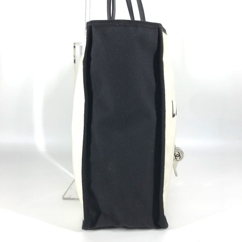 CHANEL Shoulder Bag A92885 canvas white logo Lady First with Whistle Women