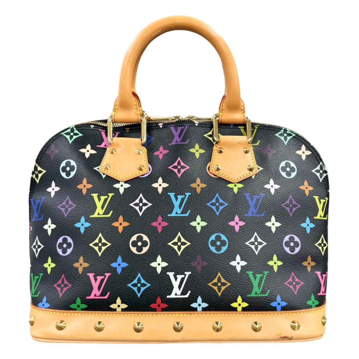 LOUIS VUITTON  Black Monogram Multicolor Alma
