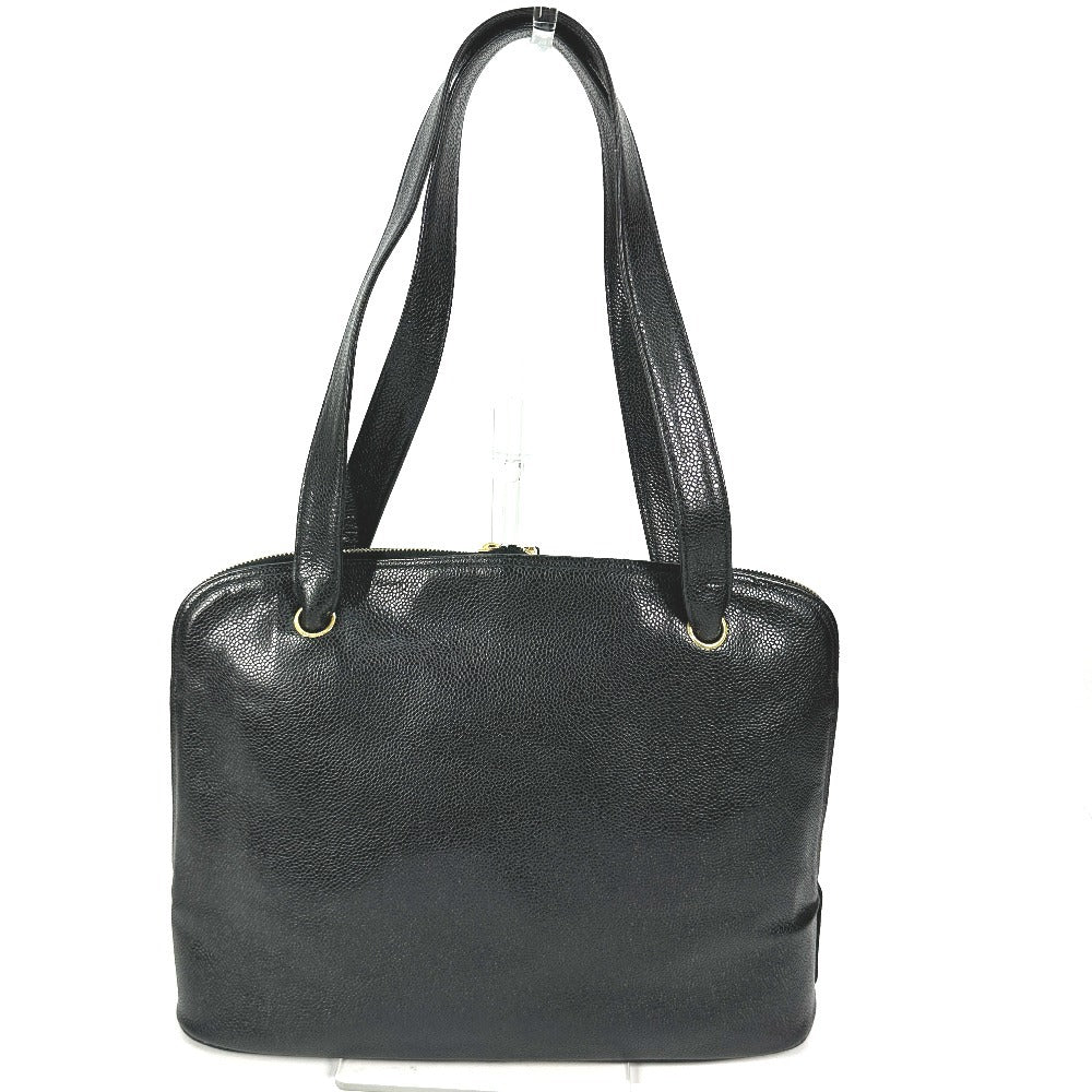 CHANEL Shoulder Bag Caviar skin black CC COCO Mark DecaCoco Women