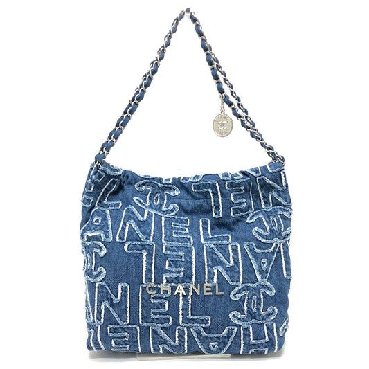 CHANEL Shoulder Bag AS3260 denim blue 24A CHANEL22