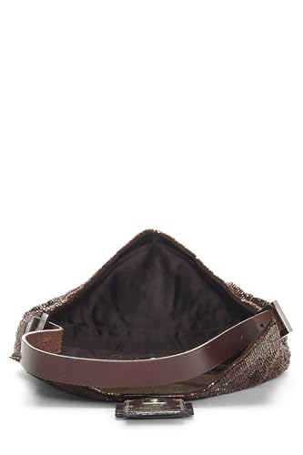 Fendi, Brown Beaded Baguette, Brown