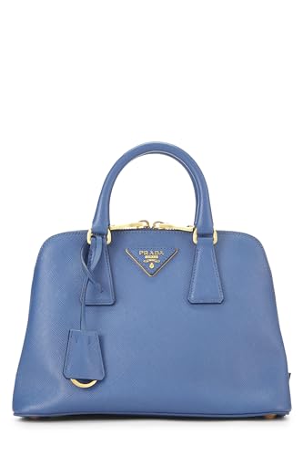Prada, Blue Saffiano Promenade Mini, Blue Luxury Handbag