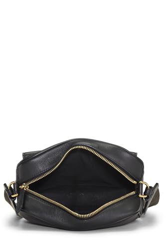 Fendi, Black Leather Baguette Camera Bag Mini, Black