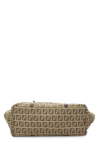 Fendi, Beige Zucchino Canvas Tote Small, Brown