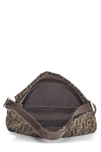 Fendi, Brown Zucca Canvas Shoulder Bag, Brown