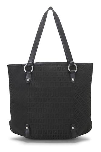 Fendi, Black Zucchino Canvas Tote Small, Black