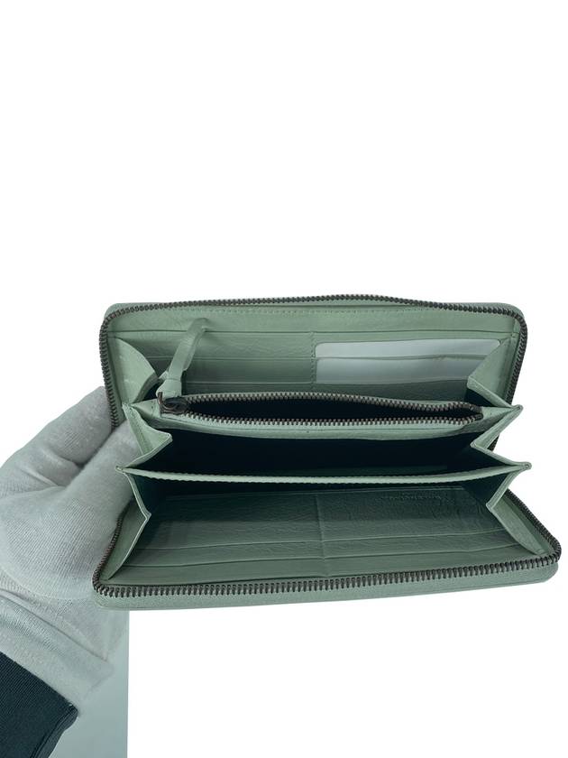 Luxury Balenciaga Trending 2026   Zipper Around Long Wallet Mint