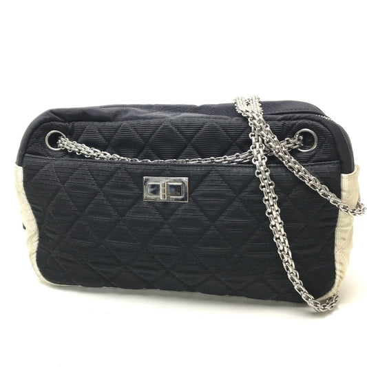 CHANEL Shoulder Bag canvas black quilting By color Women