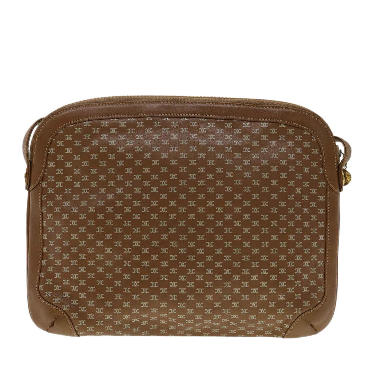 Luxury CELINE Shoulder Bag Leather Brown 33155