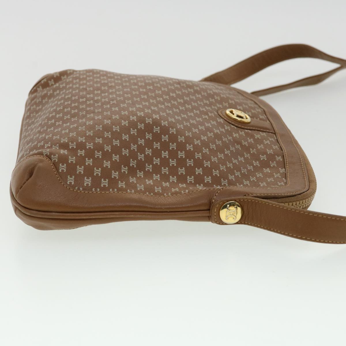 Luxury CELINE Shoulder Bag Leather Brown 33155