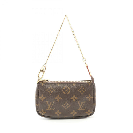 Louis Vuitton Coated Canvas Leather Handbag Pochette