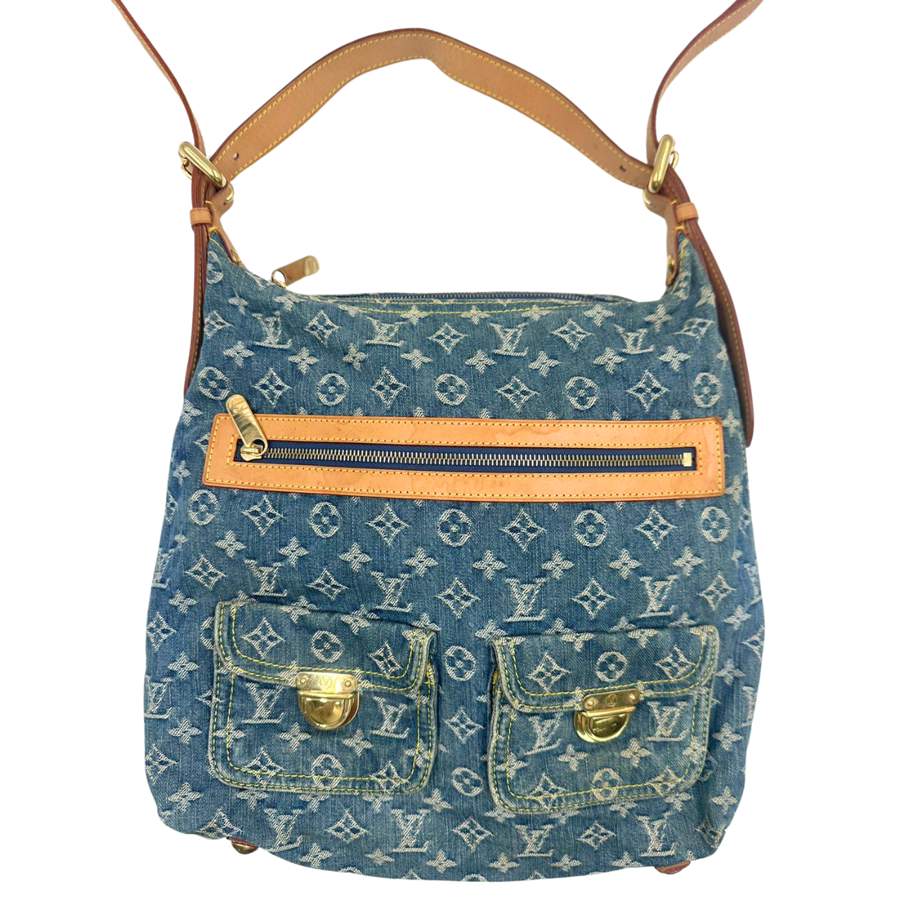 LOUIS VUITTONMonogram Denim Baggy GM Long Strap Bag