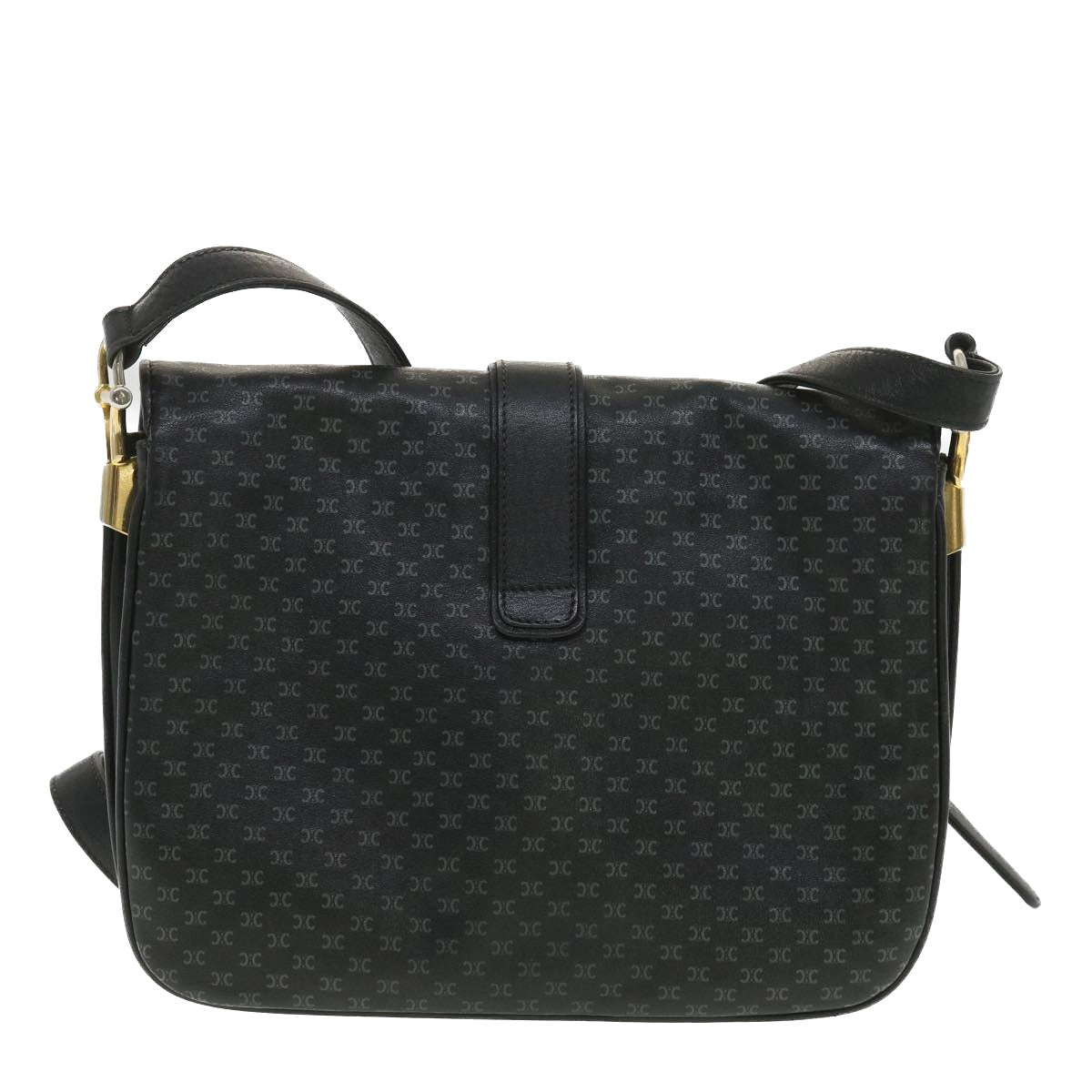 Luxury CELINE Shoulder Bag Leather Black 34008