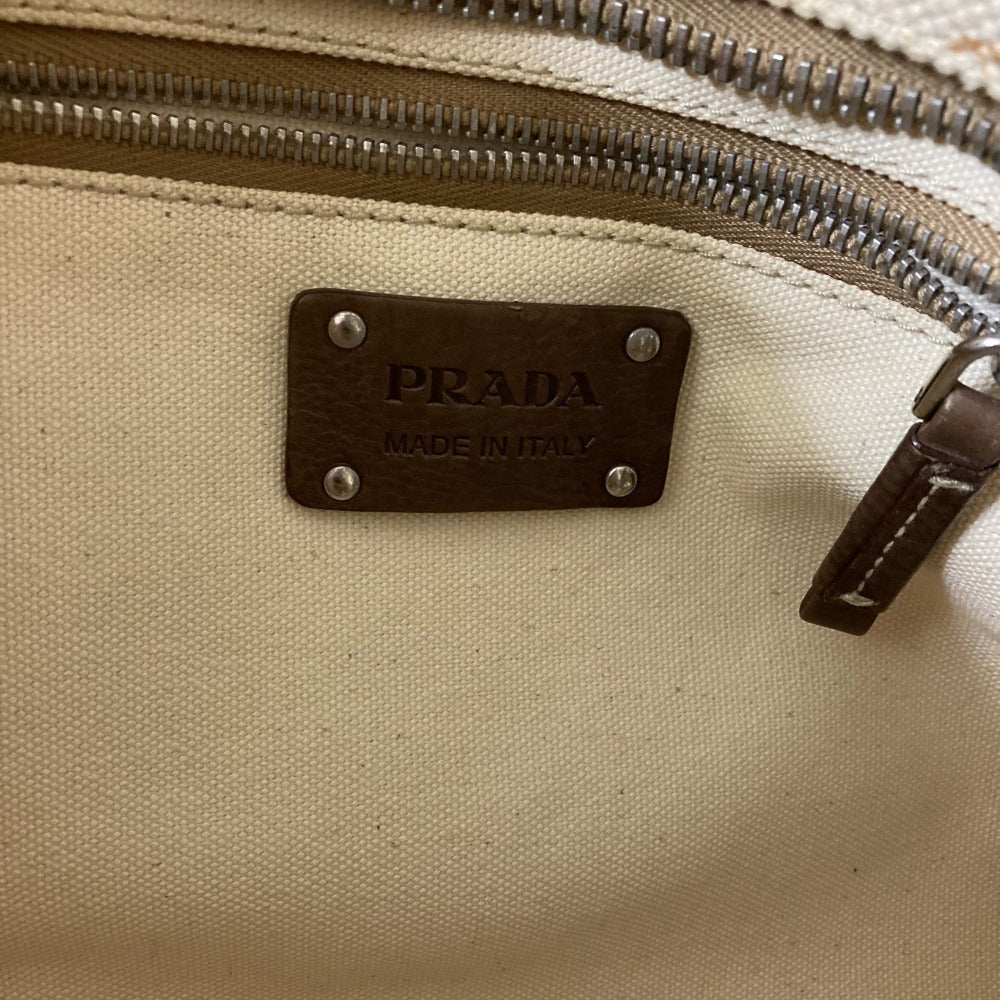 Prada Official Name CanvasÌÑOstrich Leather Big Tote Bag