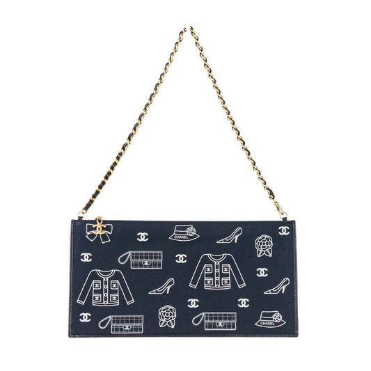 Chanel Icon Line Canvas Leather Shoulder Bag