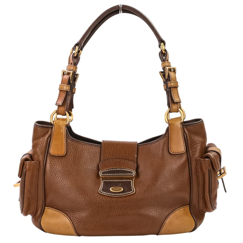 Prada VIT DAINO ROCKE Shrink Leather 2way Bag