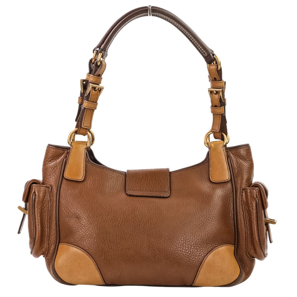 Prada VIT DAINO ROCKE Shrink Leather 2way Bag