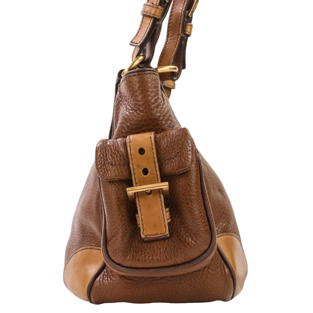 Prada VIT DAINO ROCKE Shrink Leather 2way Bag