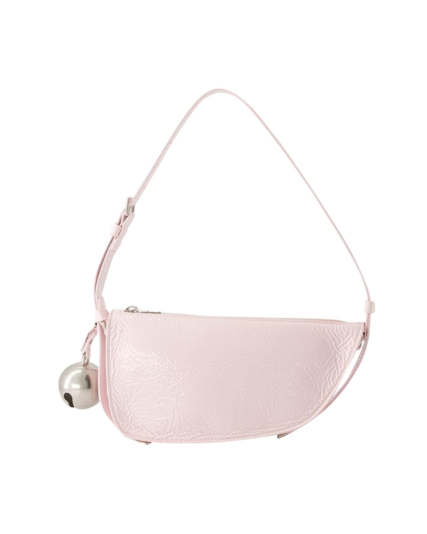 Burberry HalfMoon Shoulder Bag with Bell Charm Women Pink