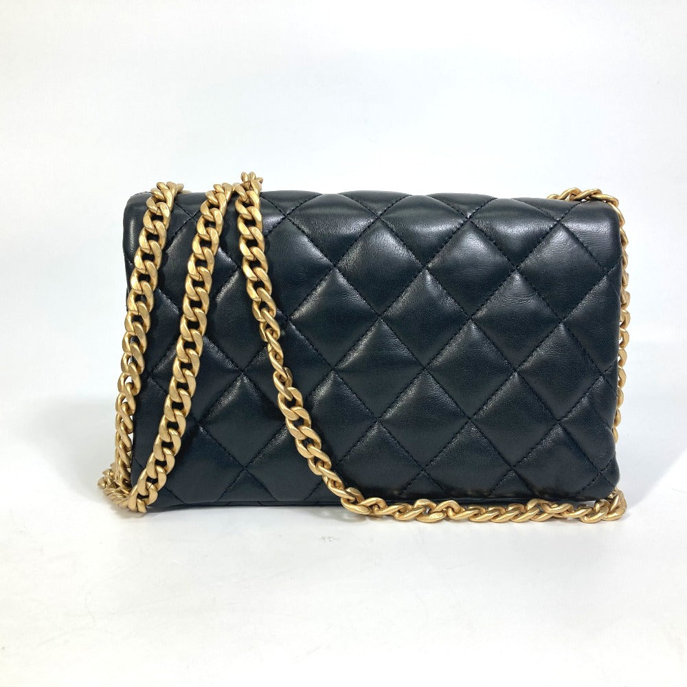 CHANEL Shoulder Bag AS3393 lambskin black CC COCO Mark Matrasse