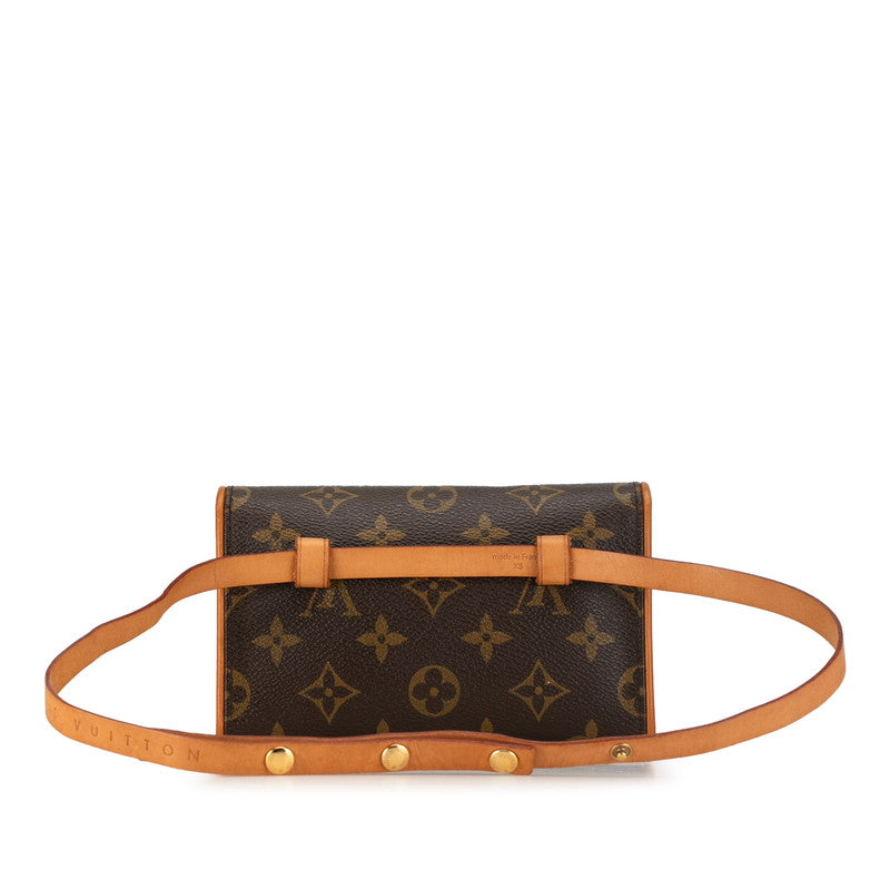 Louis Vuitton Monogram Poschet Florentine XS Body Bag Waist Bag M51855 Brown PVC Leather Louis Vuitton