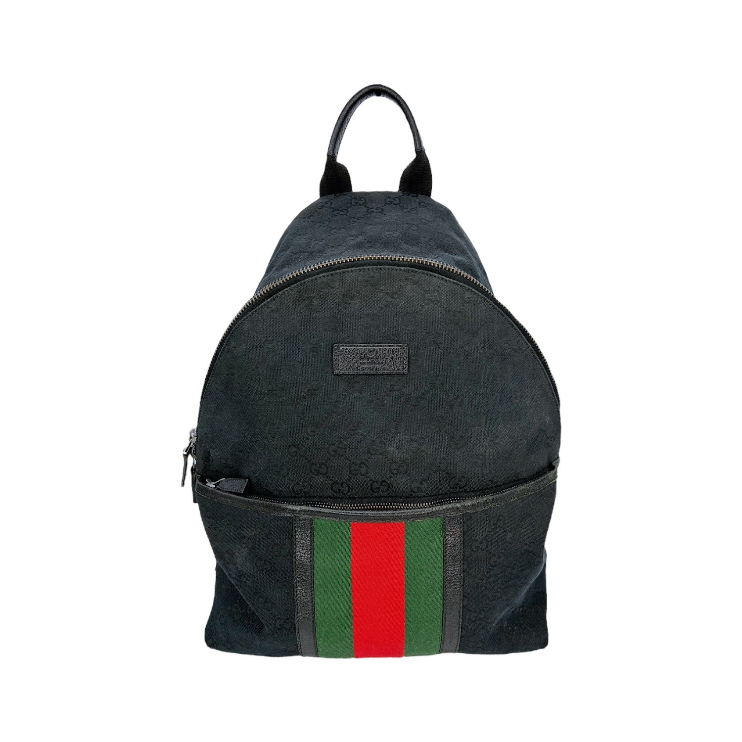 Gucci Monogram Leather Canvas Shoulder Bag