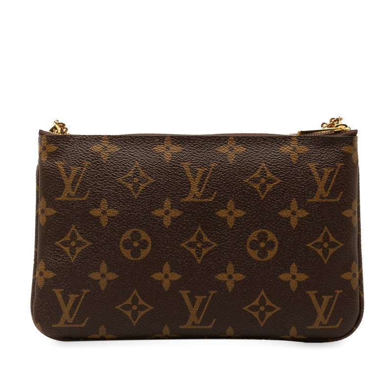 Louis Vuitton Monogram Pochette Double Vivienne Chain Shoulder Bag M68486 Brown Multicolor PVC Leather Louis Vuitton