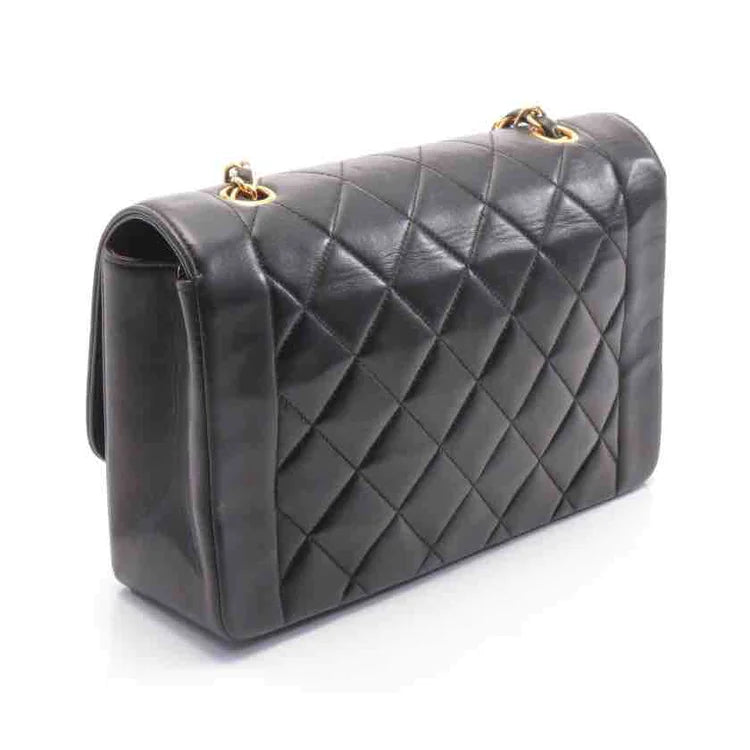 Chanel Black Diana Flap Bag Black Lambskin