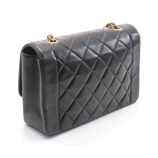 Chanel Black Diana Flap Bag Black Lambskin