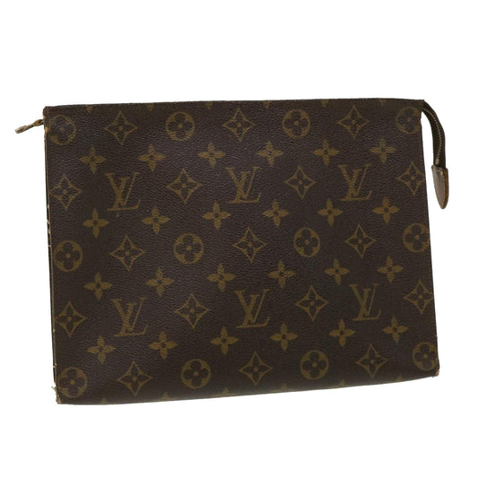 LOUIS VUITTON Monogram Poche Toilette 26 Pouch M47542 LV Auth 35497