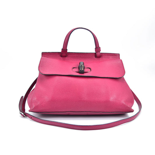 Gucci Bamboo Leather Handbag Style 5