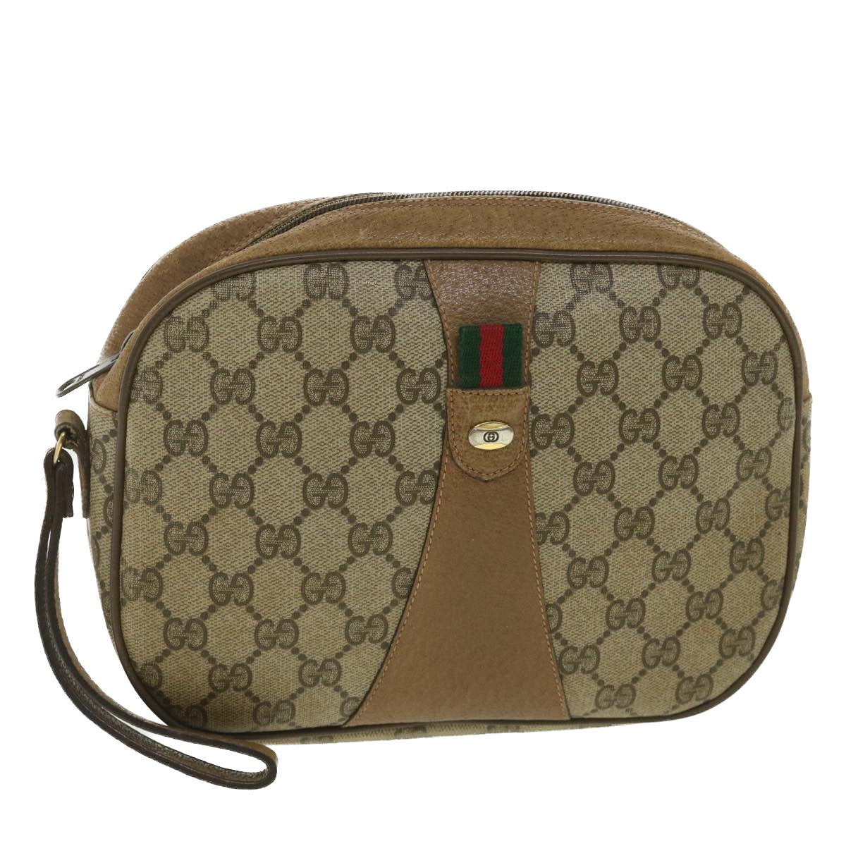 Gucci Leather Canvas Clutch