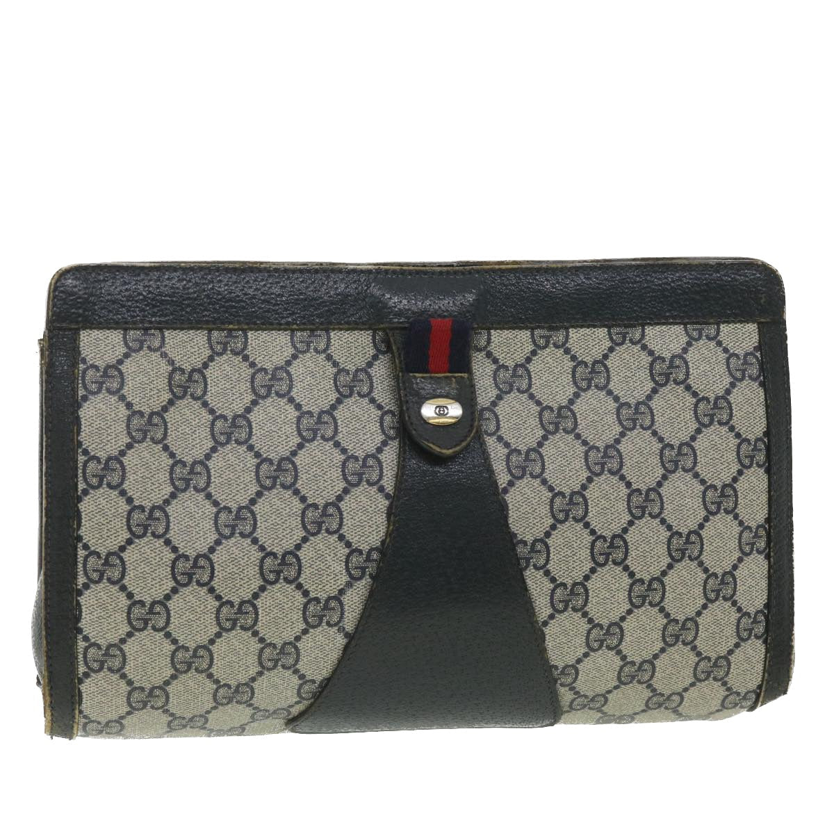 Gucci Leather Canvas Clutch
