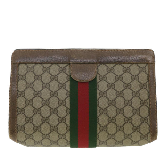 Gucci Leather Canvas Clutch