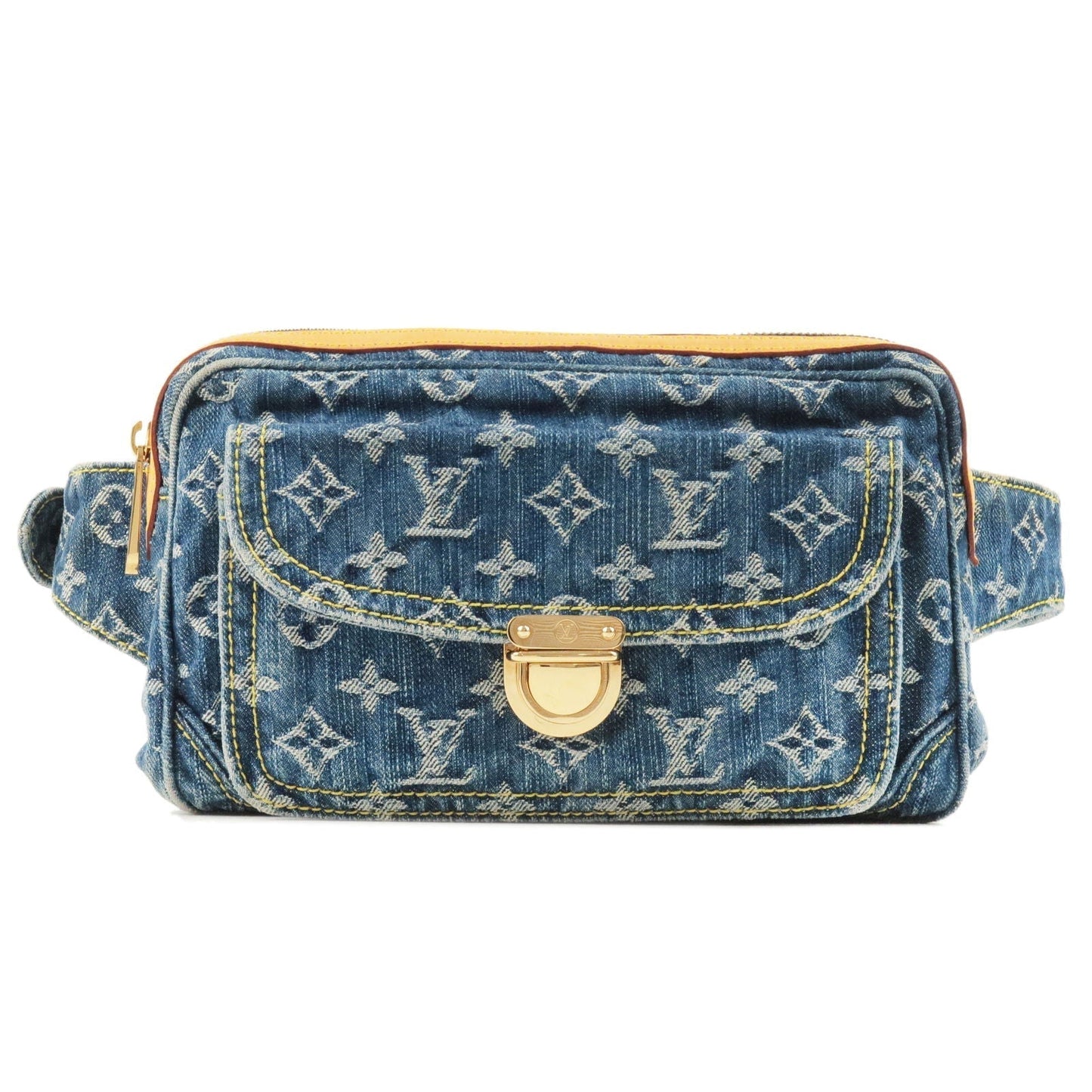 Louis Vuitton Monogram Denim Bum Bag Waist Bag Blue M95347