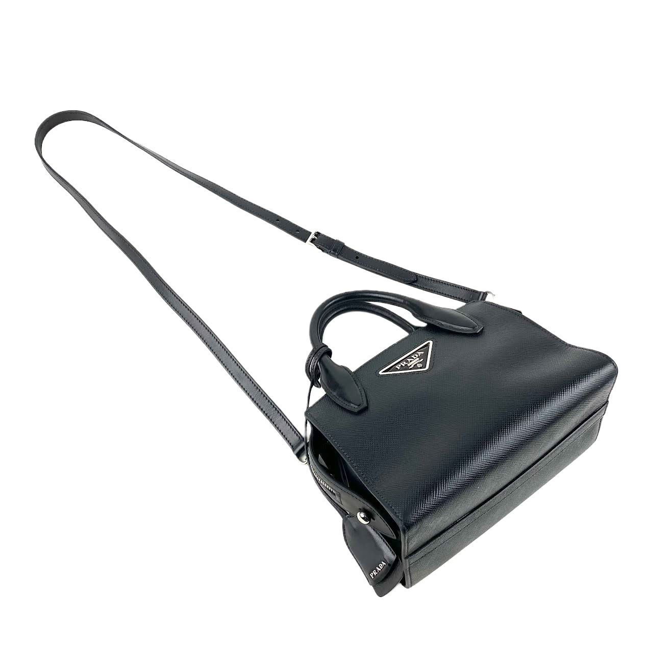 Prada Saffiano Small Kristen Black - OUTLET FINAL SALE Luxury Handbag