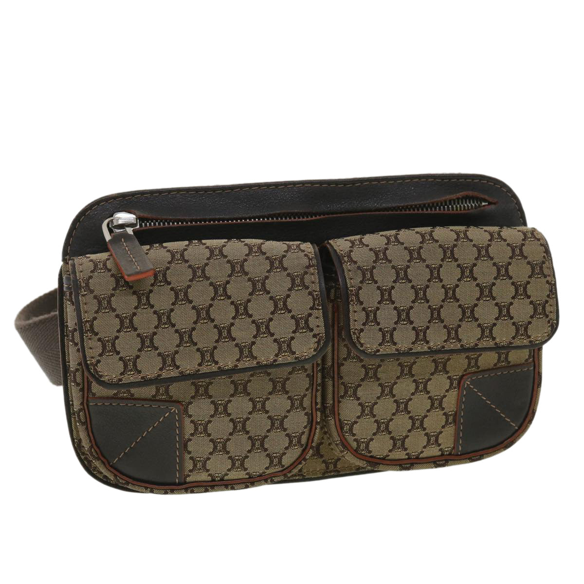 Luxury CELINE Macadam Canvas Waist Bag Beige PP-ST-0087 36583