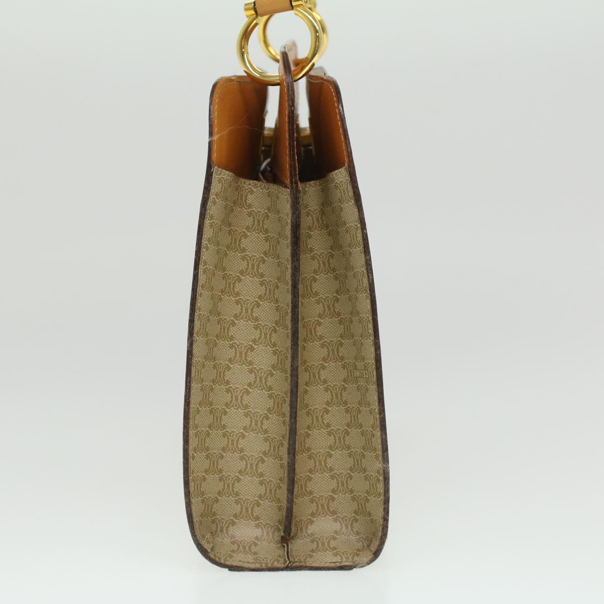 Luxury CELINE Macadam Canvas Hand Bag Beige 36663