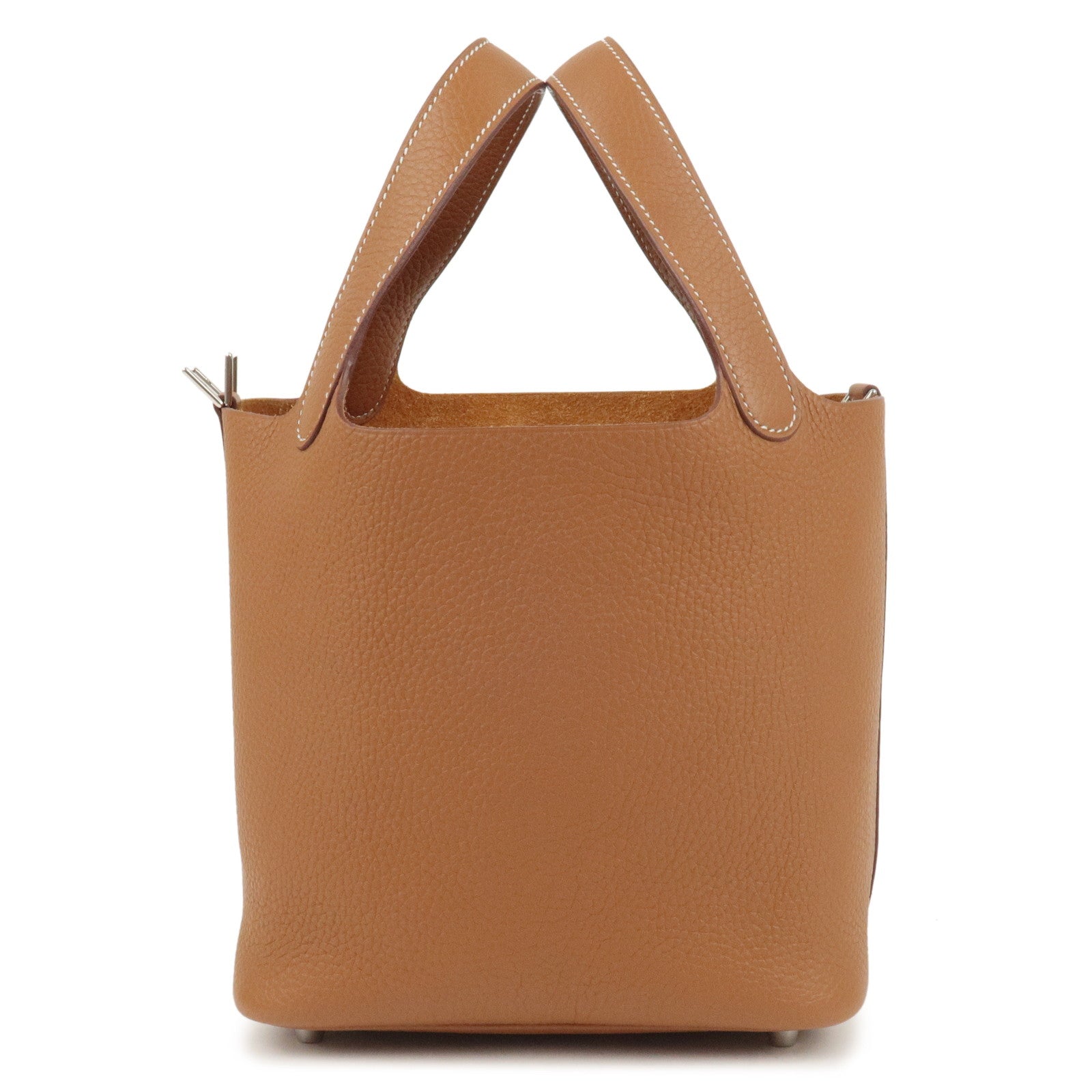 Luxury Hermes Picotin Lock PM Taurillon Clemence Hand Bag Gold