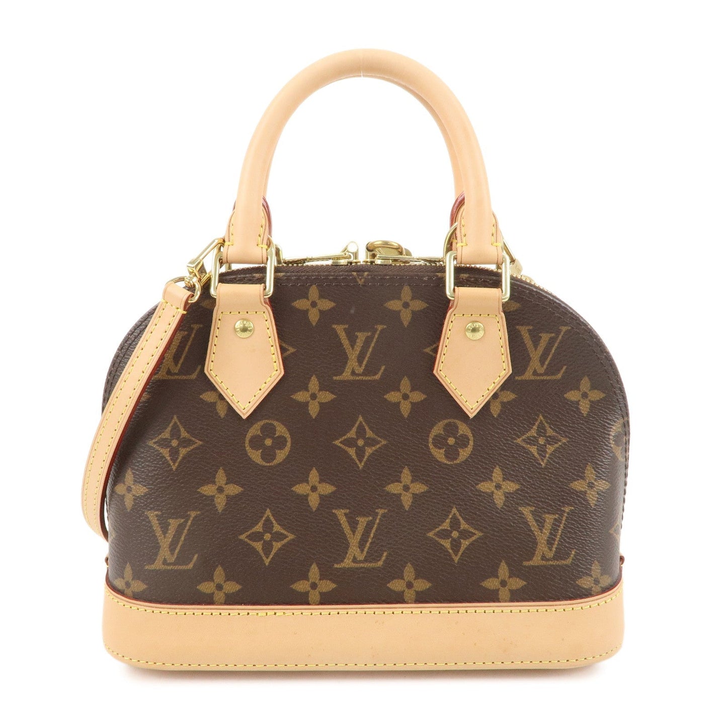 Louis Vuitton Monogram Alma BB 2Way Hand Bag Brown M53152