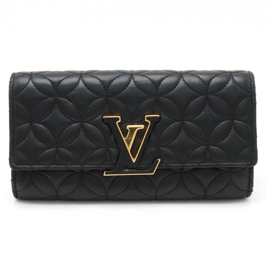 Louis vuitton Portfolio Capsicum Flower Two Folded Wallet Ramsin Leather Noir Black M68590