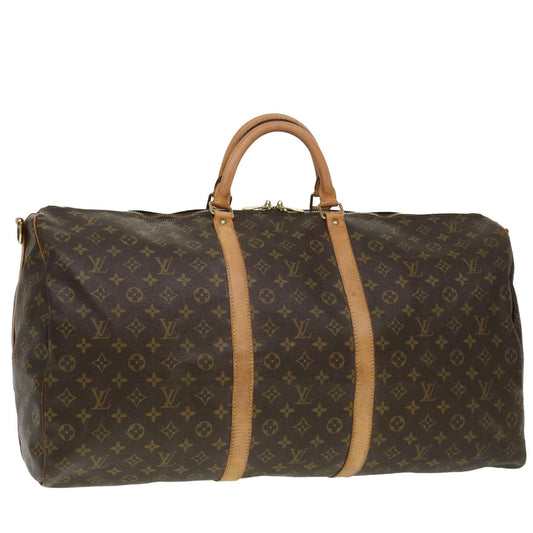 LOUIS VUITTON Monogram Keepall Bandouliere 60 Boston Bag M41412 LV 38416