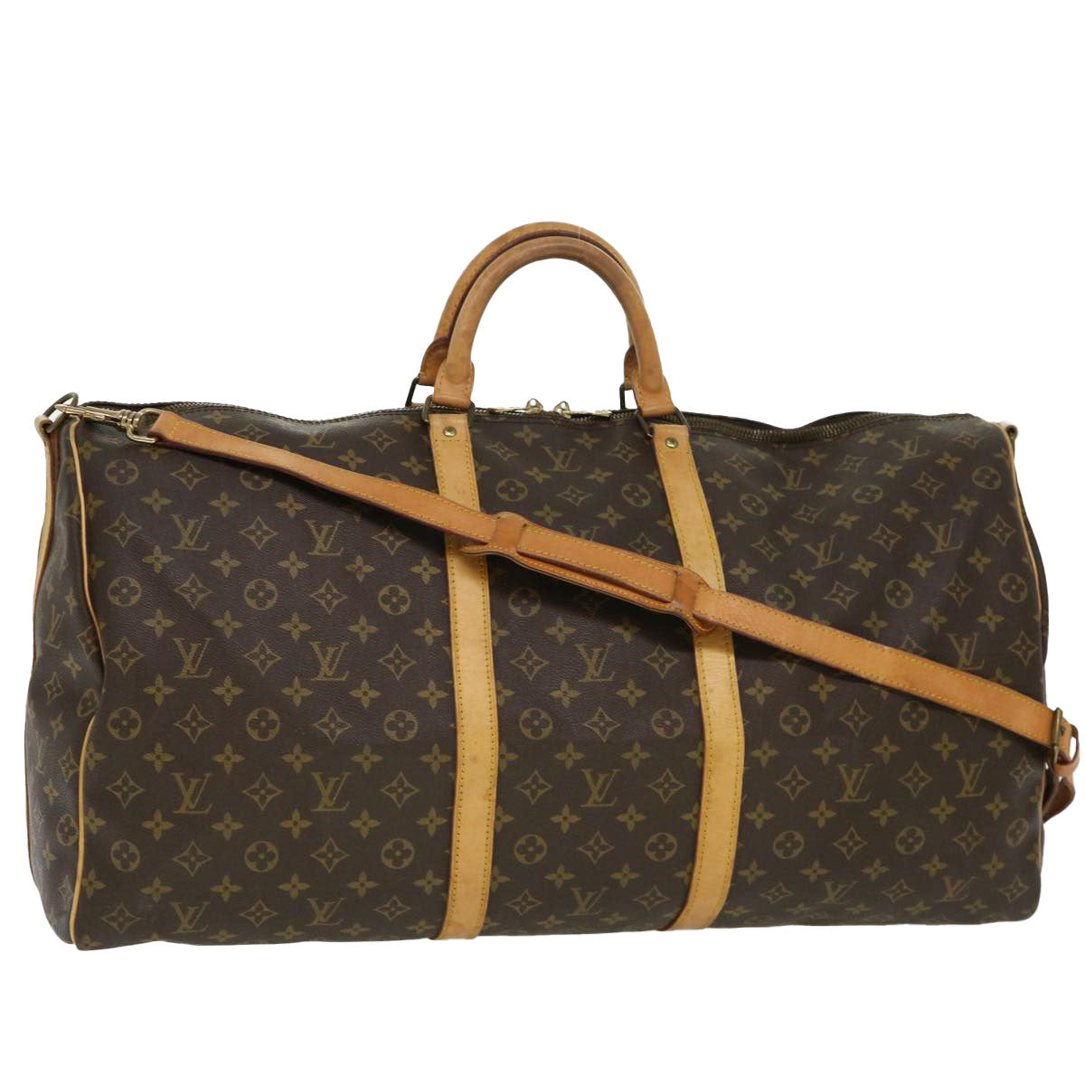 LOUIS VUITTON Monogram Keepall Bandouliere 60 Boston Bag M41412 LV 38426