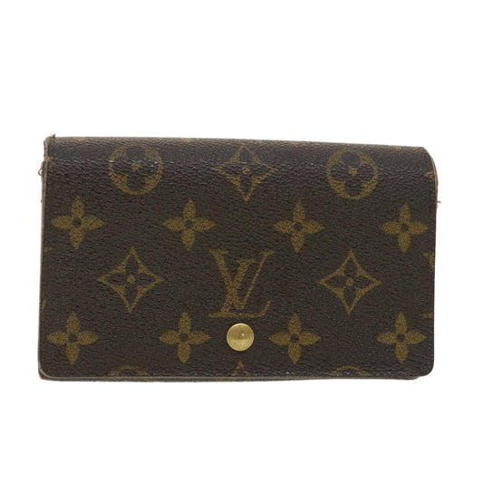 LOUIS VUITTON Monogram Porte Monnaie Billets Tresor Wallet M61730 LV Auth 38645